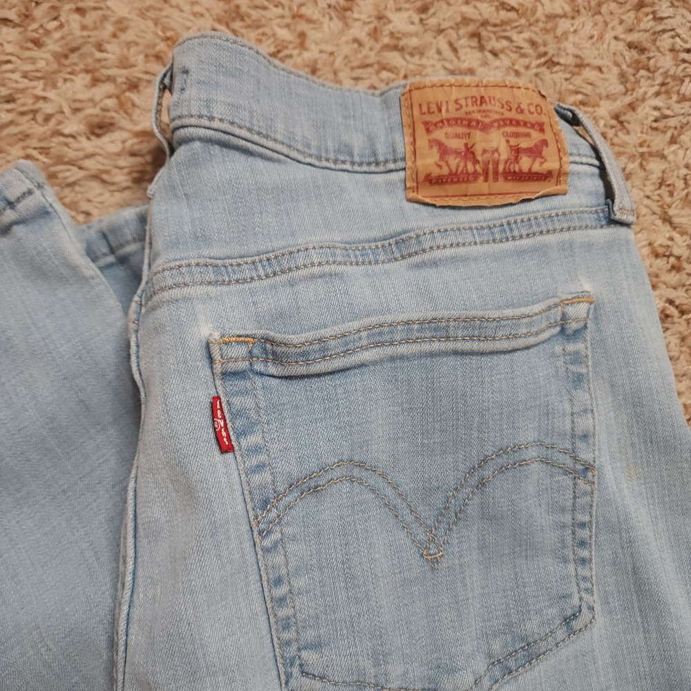 Levi's‎ Boyfriend Jeans Womens 30 Light Wash Stretch Relaxed Tapered Denim
